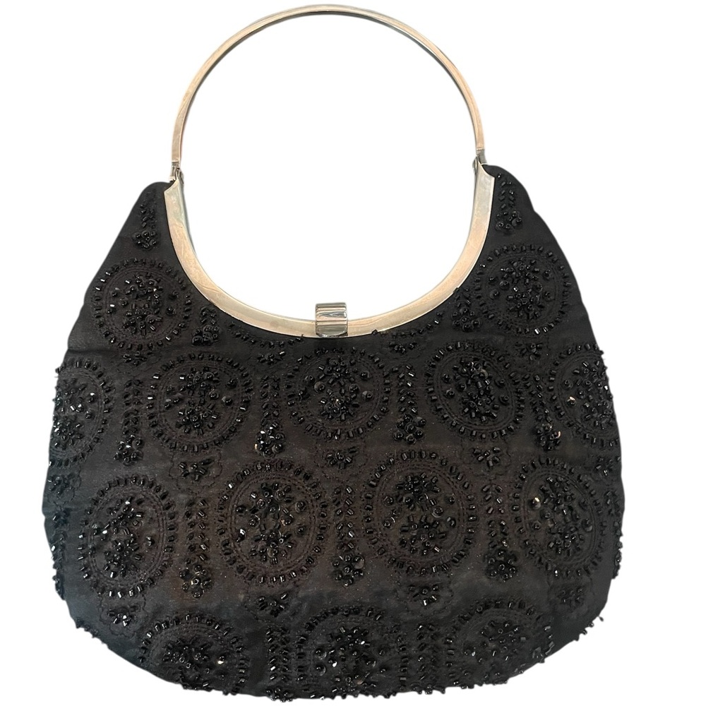Lord‎ & Taylor Elegant Black Beaded Bag